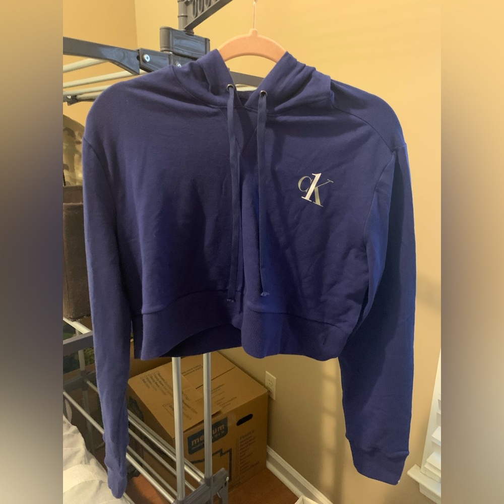 NWT Calvin Klein One Cropped Hoodie